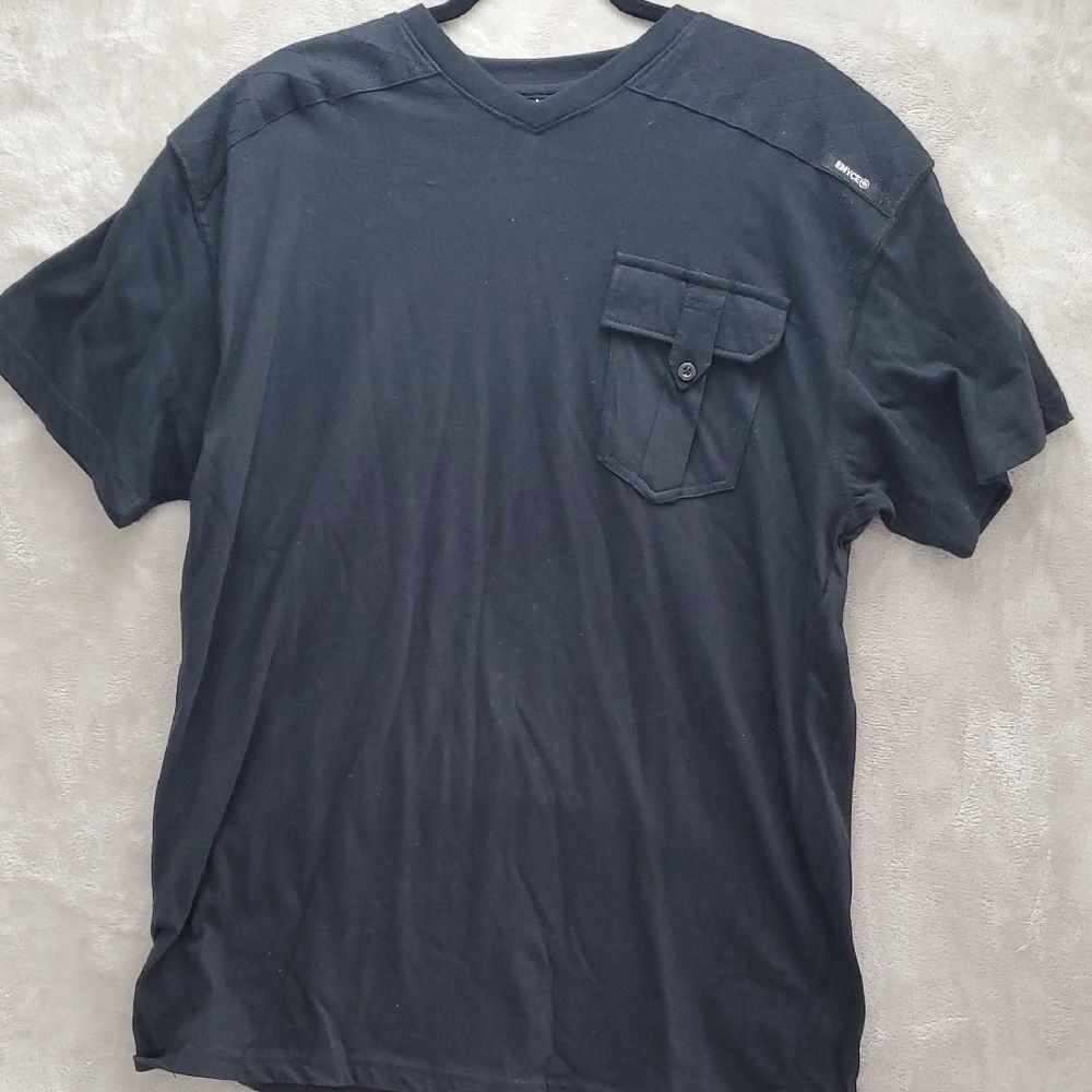 EYNCE | XL MEN CASUAL STREET WEAR CLASSIC CREW NECK T SHIRT | BLACK Y2K 90S